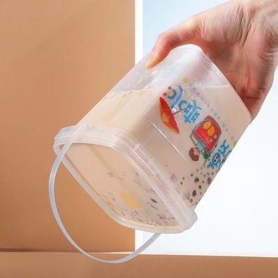 Aanpassen Plastic container Kleine plastic emmer met 500ml capaciteit en accessoires