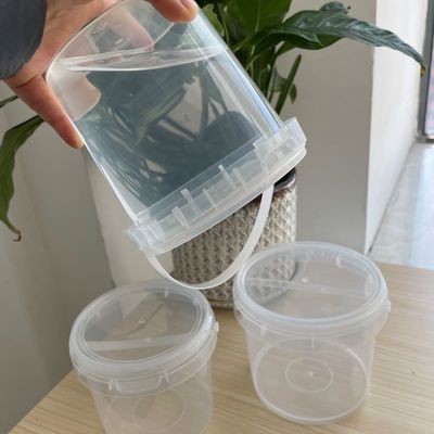 Plastic emmer met deksel en handvat 500 ml 750 ml 1L 2L 3L 5L maten ISO gecertificeerd