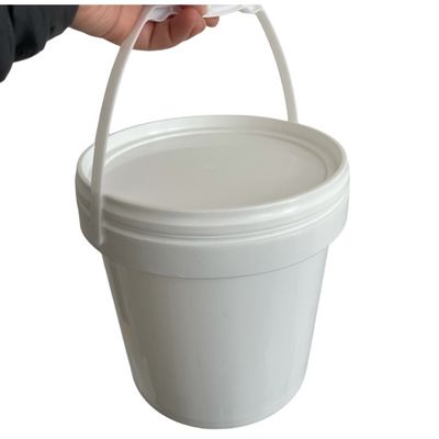 1L 2L 3L 4L 5L witte ronde plastic emmer met deksel aanpasbaar en duurzaam