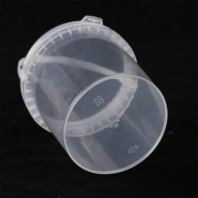 1L 2L 3L 4L 5L witte ronde plastic emmer met deksel aanpasbaar en duurzaam