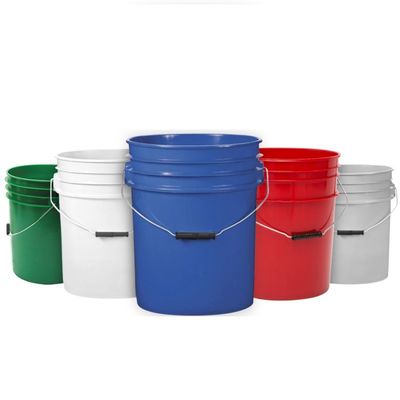 1L-25L vierkante plastic emmers met handvat Ronde witte emmer voor chemisch drukwerk IML