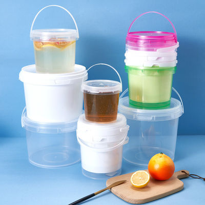 1L 2L 3L 5L 6L 8L 10L voedselkwaliteit Ronde of vierkante plastic emmer met deksel