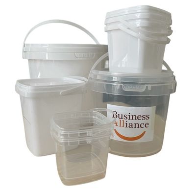 Voedselcontainerverpakking HDPE-op maat gemaakte plastic emmer met GAP/ISO/FDA-certificaat