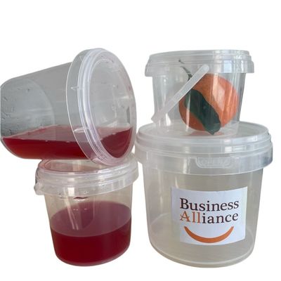 Voedselcontainerverpakking HDPE-op maat gemaakte plastic emmer met GAP/ISO/FDA-certificaat