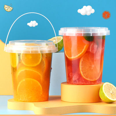 8oz 12oz 24oz 32oz Fruit yoghurt melk thee takeout plastic drank emmer met deksel en modern