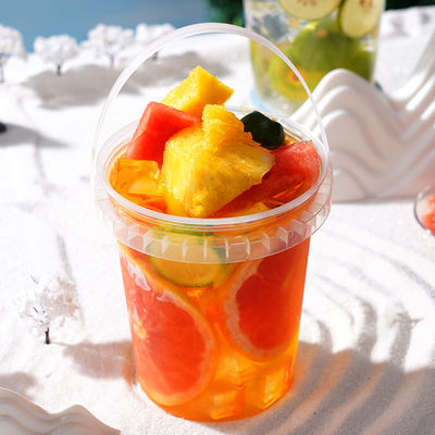 8oz 12oz 24oz 32oz Fruit yoghurt melk thee takeout plastic drank emmer met deksel en modern