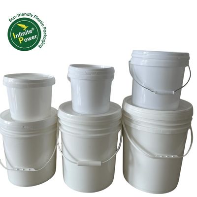 Recyclen Aanpassen 15L Plastic Bucket met deksel en sterke emmer met metalen handvat