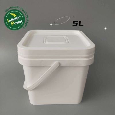 Industrieel vierkant doorzichtige of witte IML-geprinte plastic emmer voor diervoedercontainer
