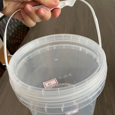 IJscontainer Plastic emmer voor levensmiddelen met deksel en handvat, dikte 1,0 tot 2,5 mm