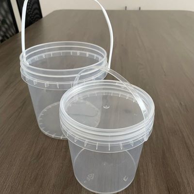 IJscontainer Plastic emmer voor levensmiddelen met deksel en handvat, dikte 1,0 tot 2,5 mm