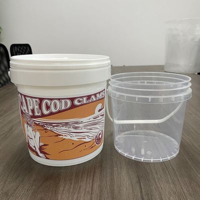 Aanpassen plastic emmer transparante kunststof verf emmer voor voedselkwaliteit toepassingen