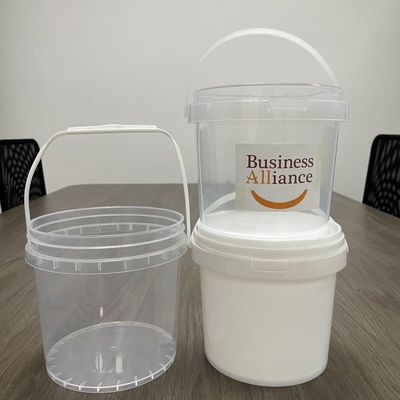 FOOD SAFE APPROVED 2L 4L 8L 10L 16L Plastic witte PP emmer met deksel FDA certificaat