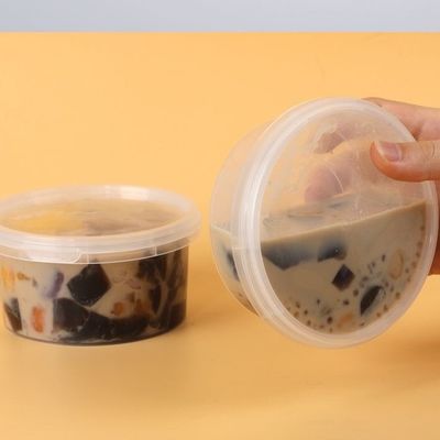200 ml 350 ml 500 ml 750 ml ronde plastic emmers van 1 liter met deksel voor knoflook gepaste en saus