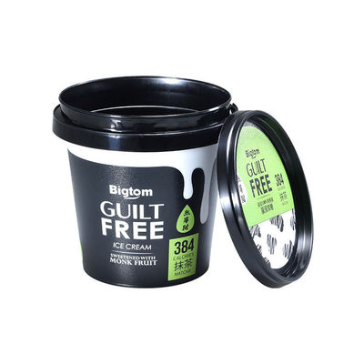 1L Plastic Tubs voor ijs en yoghurt Rood Kleur IML Printing 1,0-2,5 mm Dikte