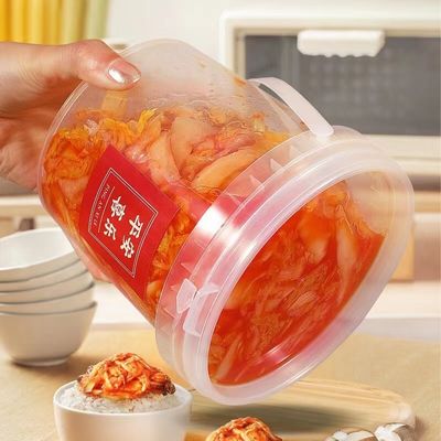 Verpakking voor voedingsmiddelen en dranken Ronde plastic emmer met deksel 1L 2L 3L 4L 5L