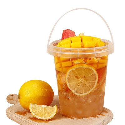 500 ml 1500 ml ronde plastic emmer met luchtdicht deksel transparante en industriële emmer