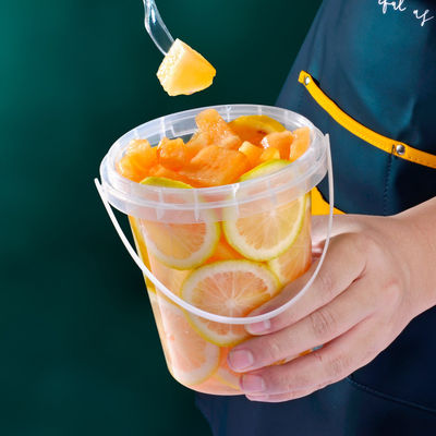 500 ml 1500 ml ronde plastic emmer met luchtdicht deksel transparante en industriële emmer