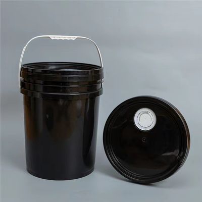 20L zwarte plastic emmer voor gereedschap emmers deksel en handvat accessoire pakket
