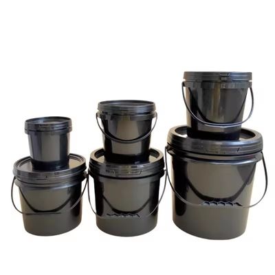 Aanpassen 3L 5L 8L 10L 15L Plastic Bucket Zwart of wit met deksel HDPE materiaal
