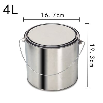 1L-5L Custom Round Metal Bucket Jar voor verf en saus Handle of zonder Handle optie