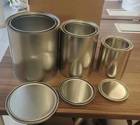 1L-5L Custom Round Metal Bucket Jar voor verf en saus Handle of zonder Handle optie