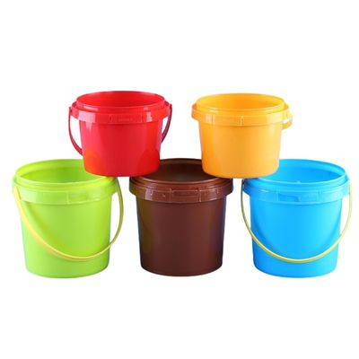 5L voedselkwaliteit plastic emmer met gemakkelijk open deksel en ronde vorm in HDPE materiaal