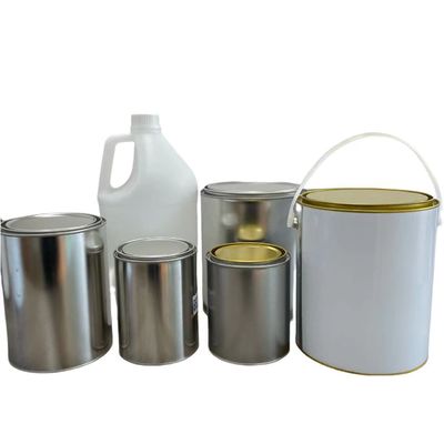 Aanpassen van uw verpakking Ronde metalen pot 1L-5L met handvat voor verf en saus