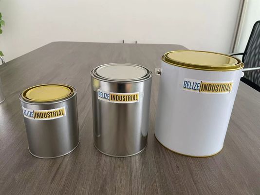 Aanpassen van uw verpakking Ronde metalen pot 1L-5L met handvat voor verf en saus