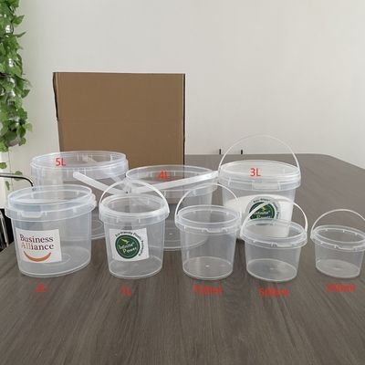 Aanpassen 32 oz Candy Container 1L Clear Bucket met Led licht Popcorn Plastic Bucket