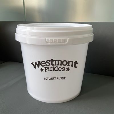 10L heldere witte plastic emmer voor voedselopslag Aanpassen JA Dikte 1,0 tot 2,5 mm