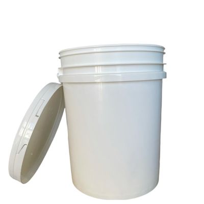 Transparante 5 gallon emmer voor verf inclusief accessoires deksel en handvat inclusief