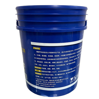Transparante 5 gallon emmer voor verf inclusief accessoires deksel en handvat inclusief