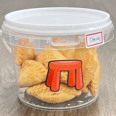 Yoghurt Candy Tubs Plastic Bucket 300ml 500ml 1L witte container met deksel
