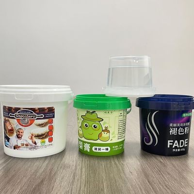 Yoghurt Candy Tubs Plastic Bucket 300ml 500ml 1L witte container met deksel