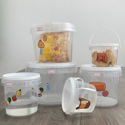 Fabrieksprijzen Plastic Bucket 1L 2L 3L 4L 5L Food Container
